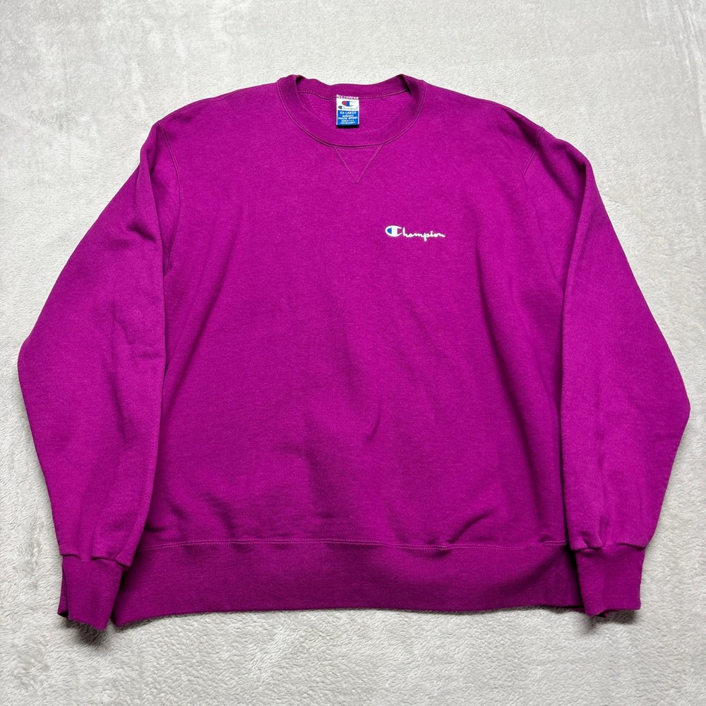 Champion Sweatshirt Mens XXL Authentic Athletic Apparel Purple Made in USA CLEAN